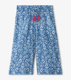 New Hatley Girls Floral Shibori Cropped Culottes
