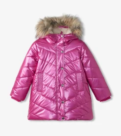 Hot Hatley Girls Fuschia Star Puffer Jacket