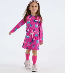 Sale Hatley Girls Galactic Unicorn Drop Waist Dress