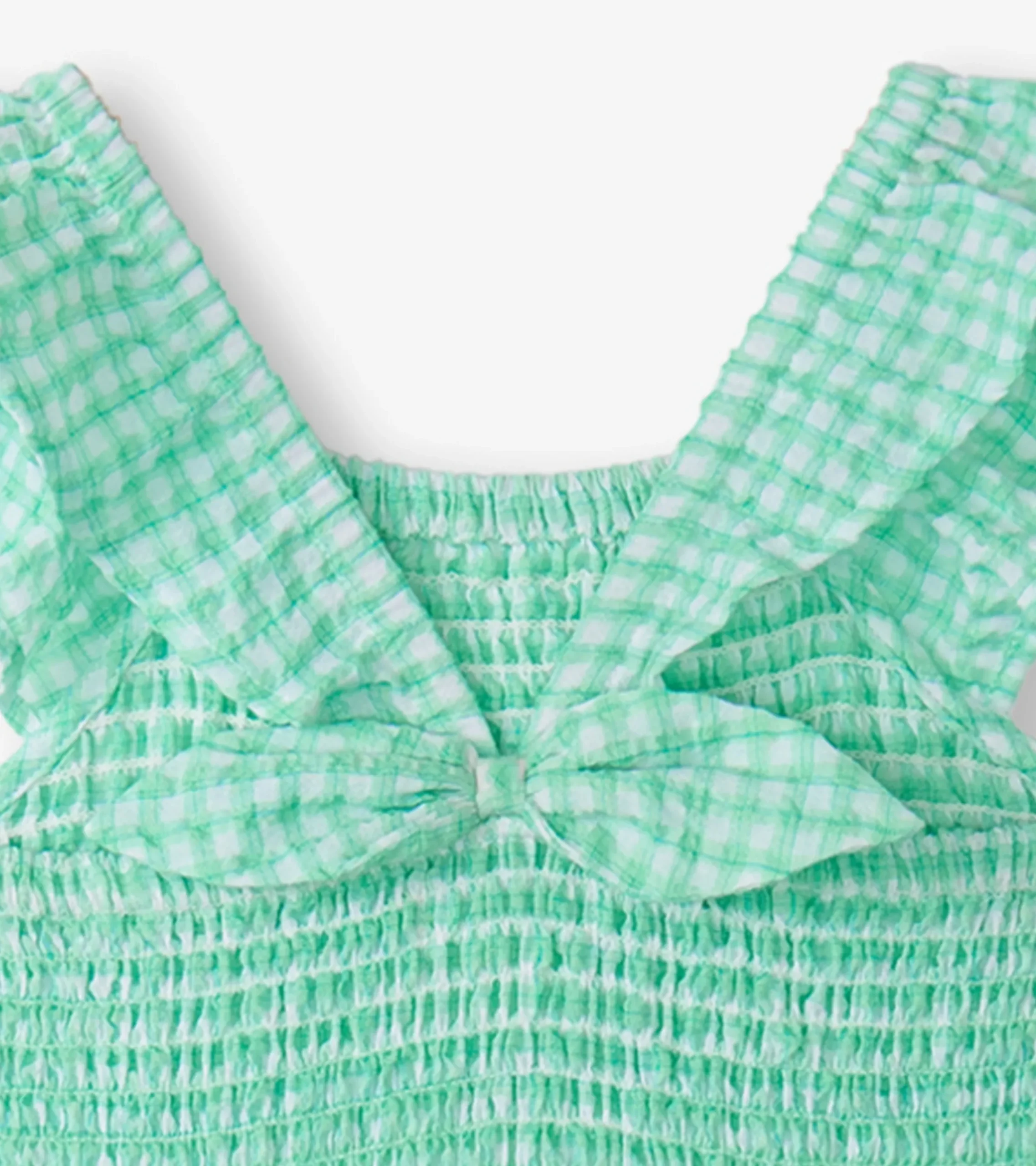 Hot Hatley Girls Gingham Seersucker Smocked Dress