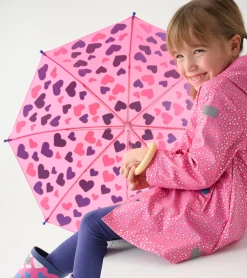 Discount Hatley Girls Glitter Hearts Button-Up Rain Jacket