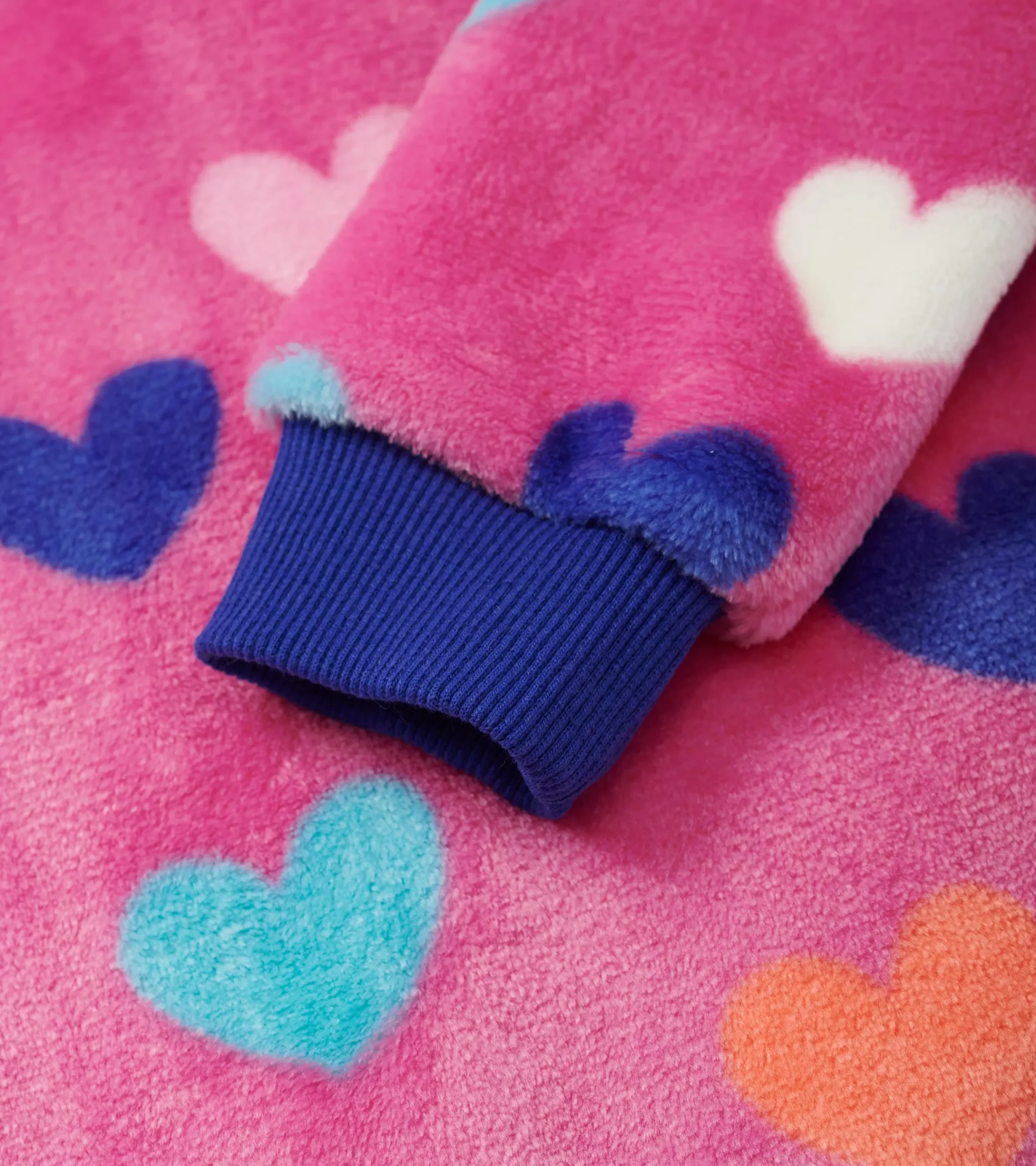 Hatley Girls Hearts Fleece Zip-Up Hoodie