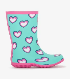 Outlet Hatley Girls Hearts Packable Rain Boots