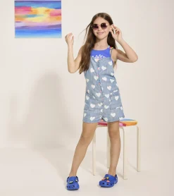 Clearance Hatley Girls Hearts Slouchy Overalls