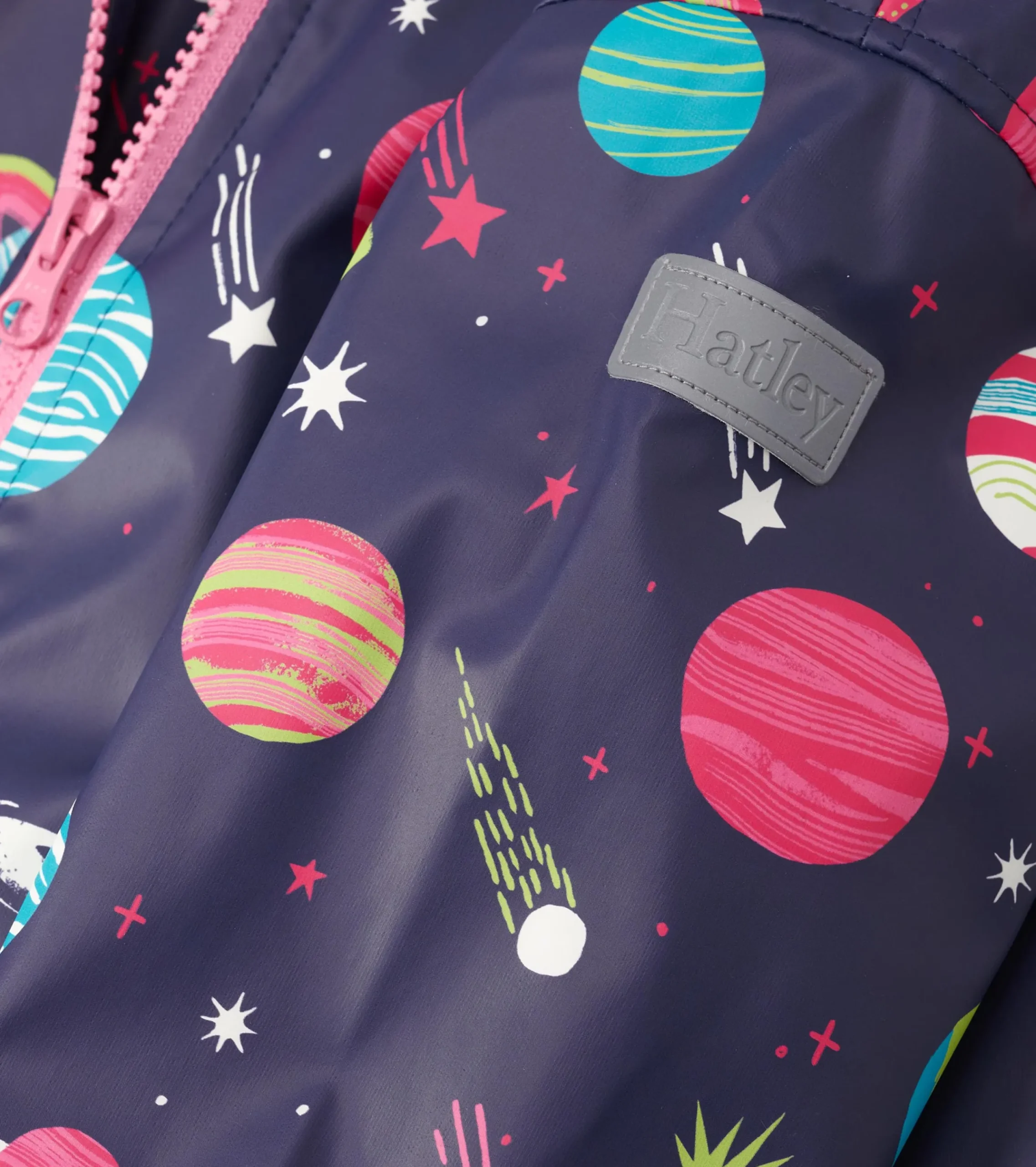 Clearance Hatley Girls Interstellar Zip-Up Rain Jacket