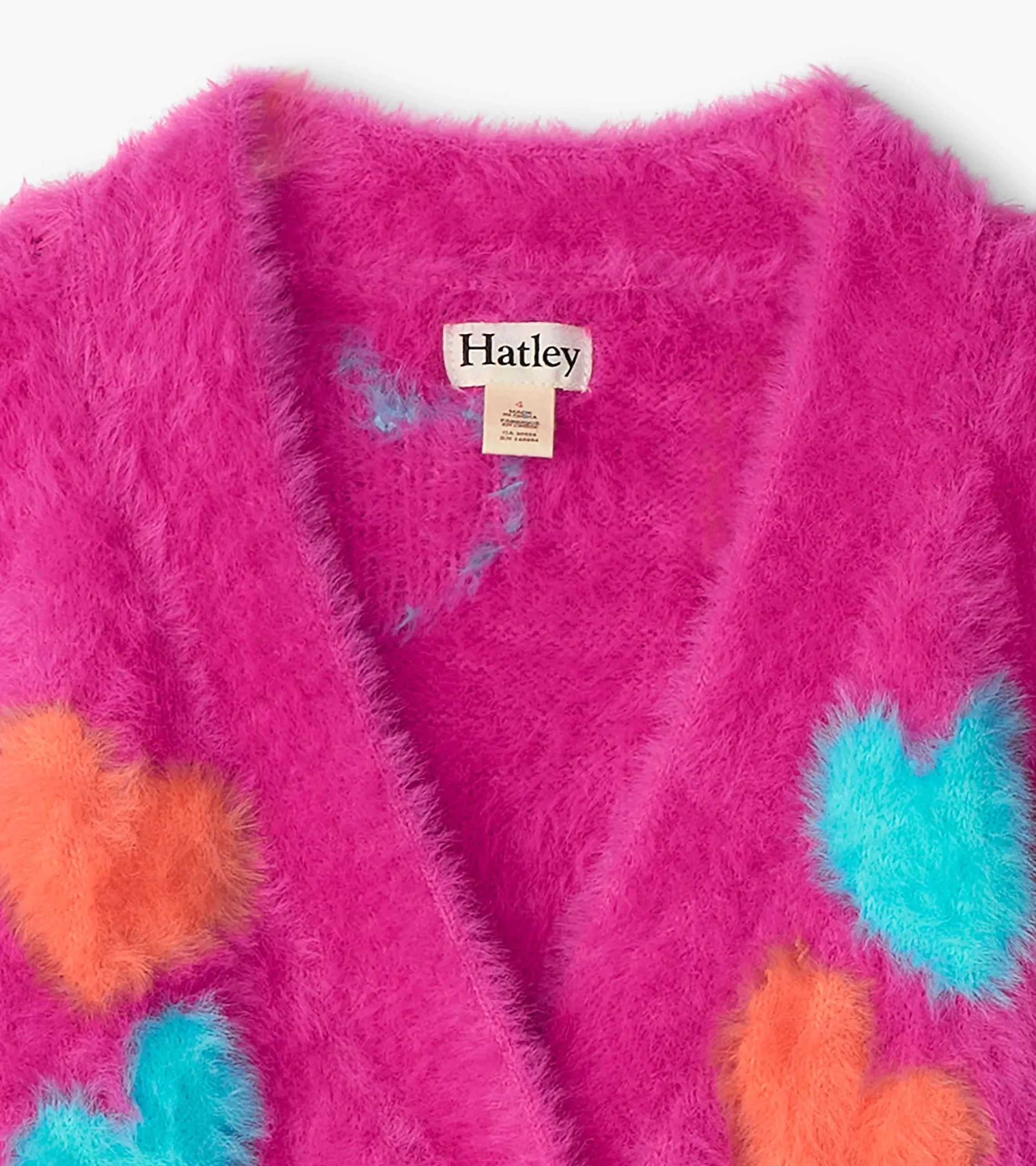Best Hatley Girls Jumbo Hearts Cardigan