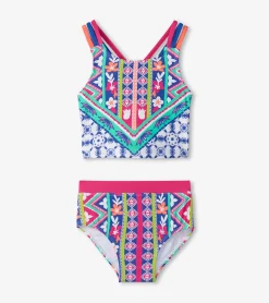 Discount Hatley Girls Kaleidoscope Two-Piece Crop Top Bikini Set
