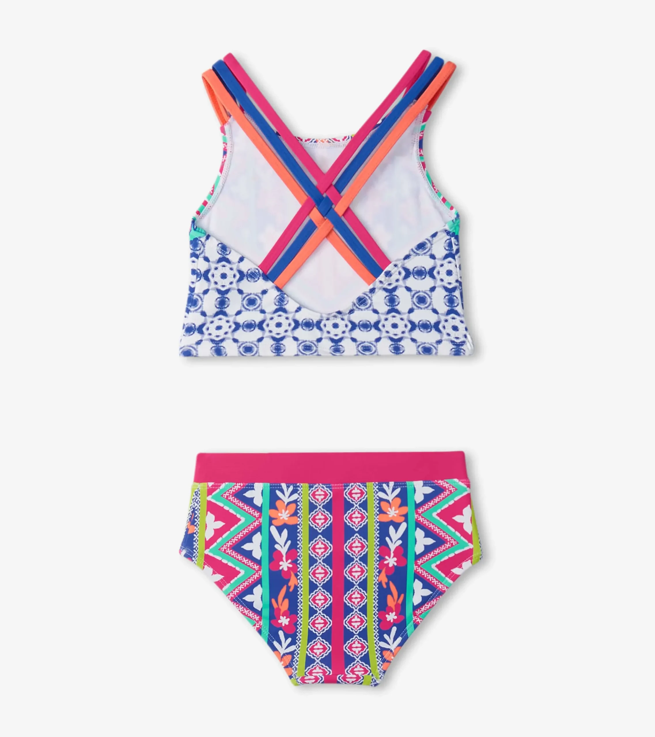 Discount Hatley Girls Kaleidoscope Two-Piece Crop Top Bikini Set