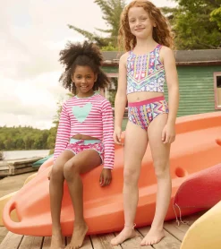 Discount Hatley Girls Kaleidoscope Two-Piece Crop Top Bikini Set
