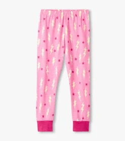 Hatley Girls Lightning Bolts & Stars Pajama Set