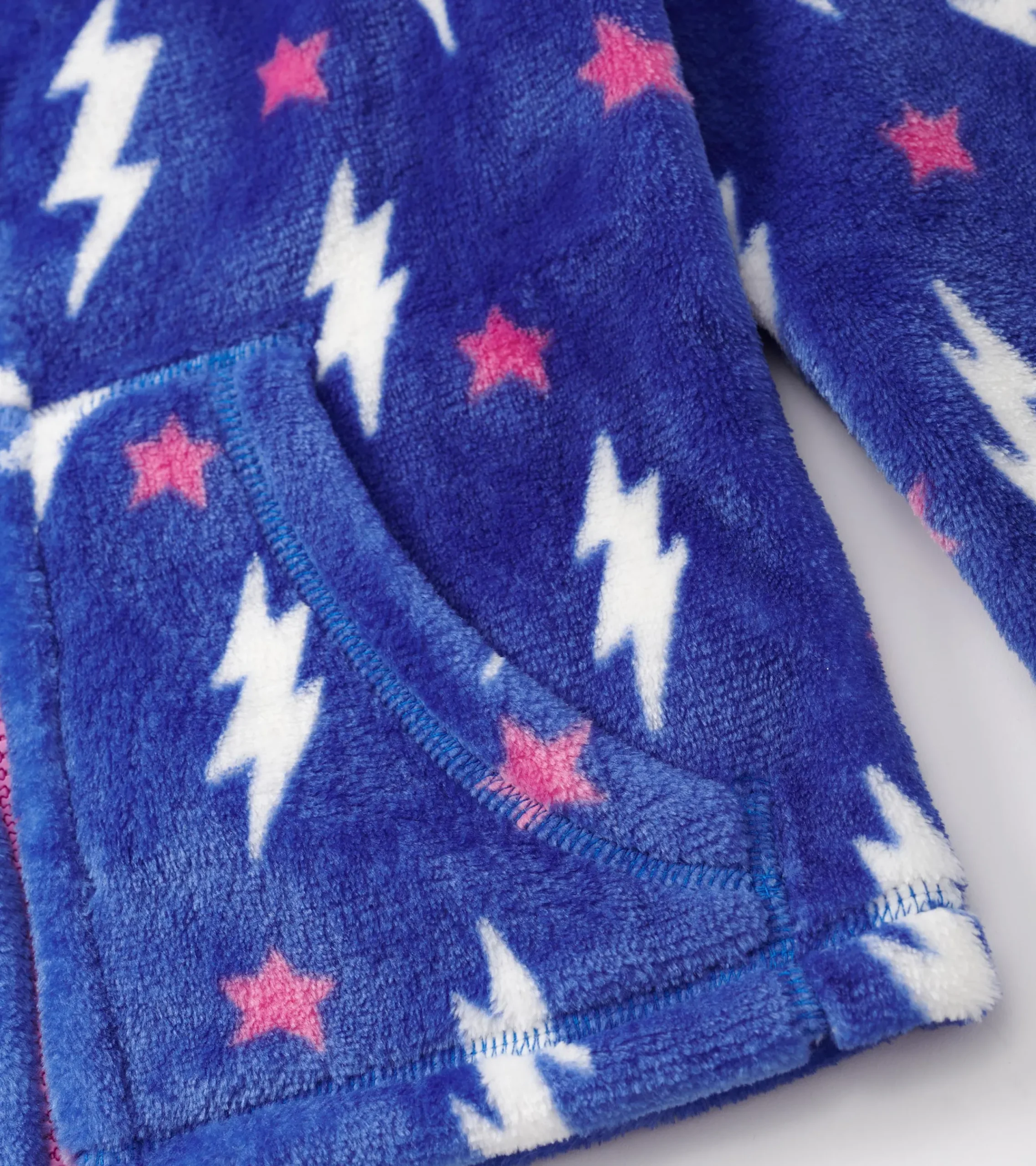 Sale Hatley Girls Lightning Bolts Fuzzy Fleece Zip-Up Jacket