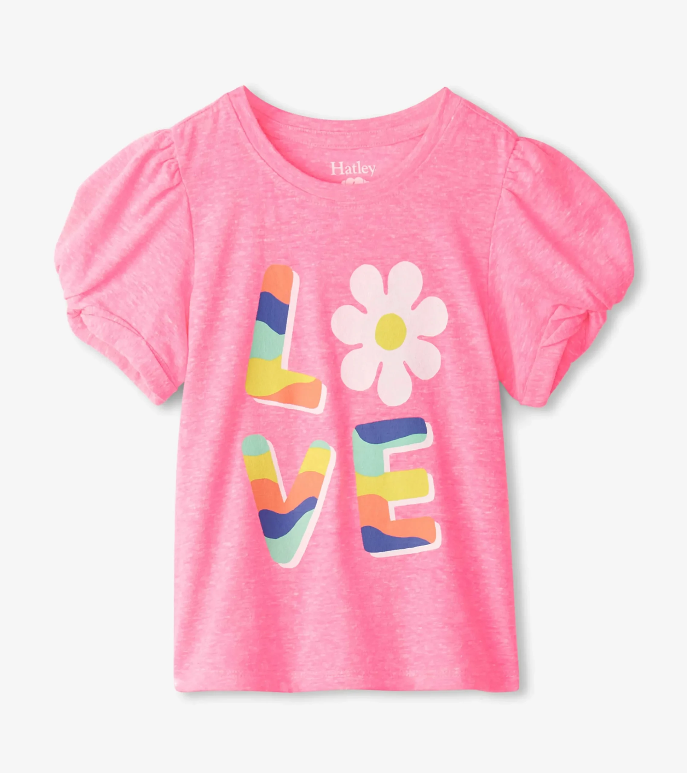 Hatley Girls Love Twisted Sleeve Tee