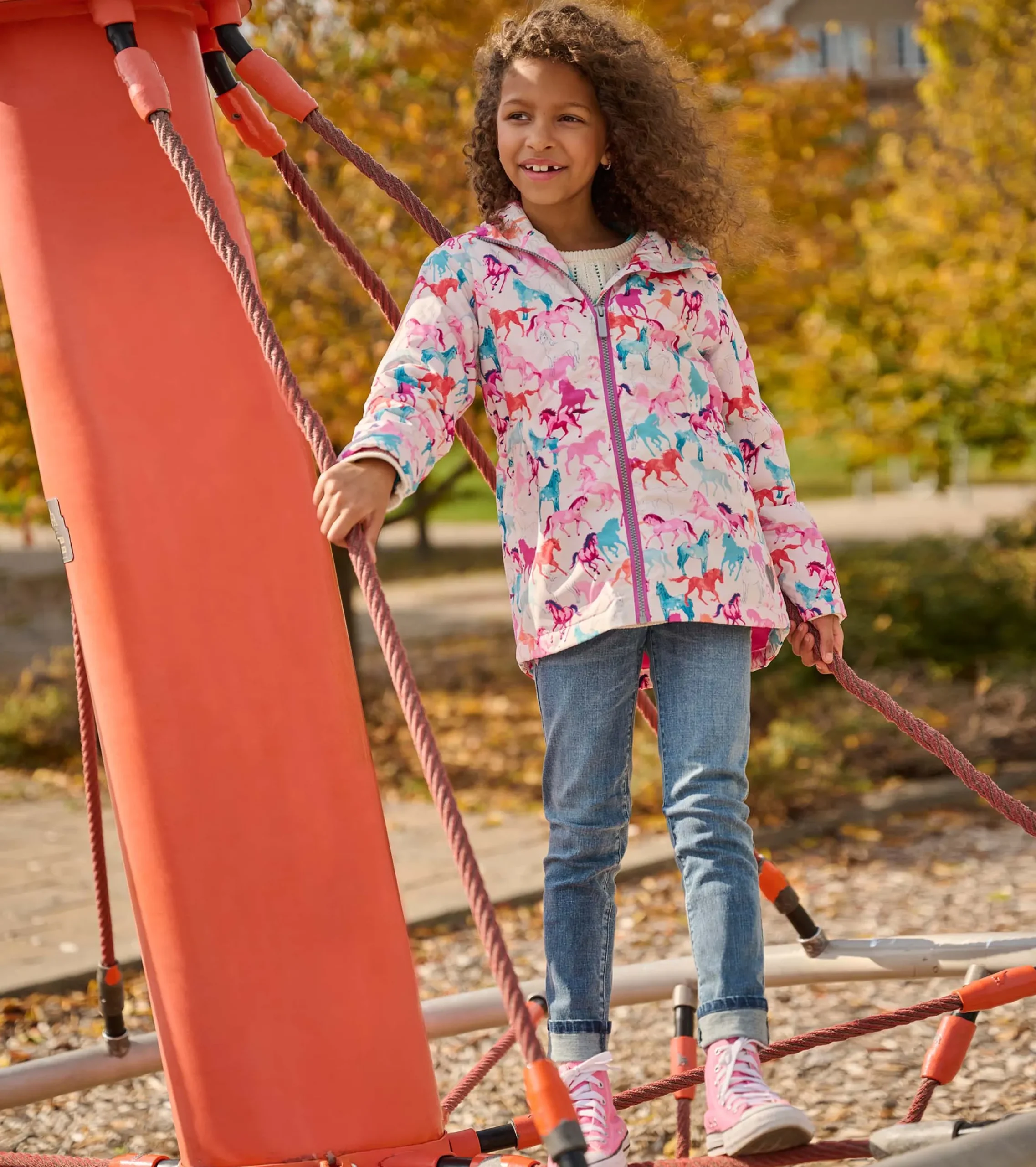 Online Hatley Girls Magical Horses Zip-Up Lightweight Rain Jacket