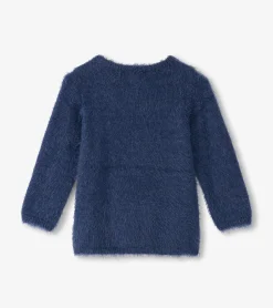 Hot Hatley Girls Metallic Lightning Furry Sweater