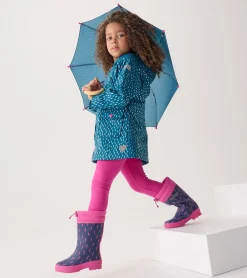 Sale Hatley Girls Mini Lightning Bolts Zip-Up Rain Jacket
