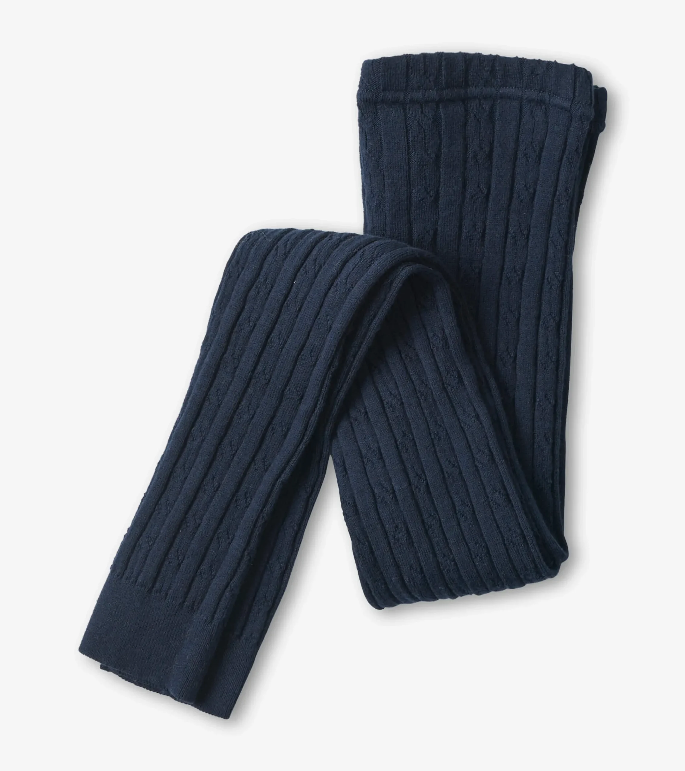New Hatley Girls Navy Cable Knit Tights
