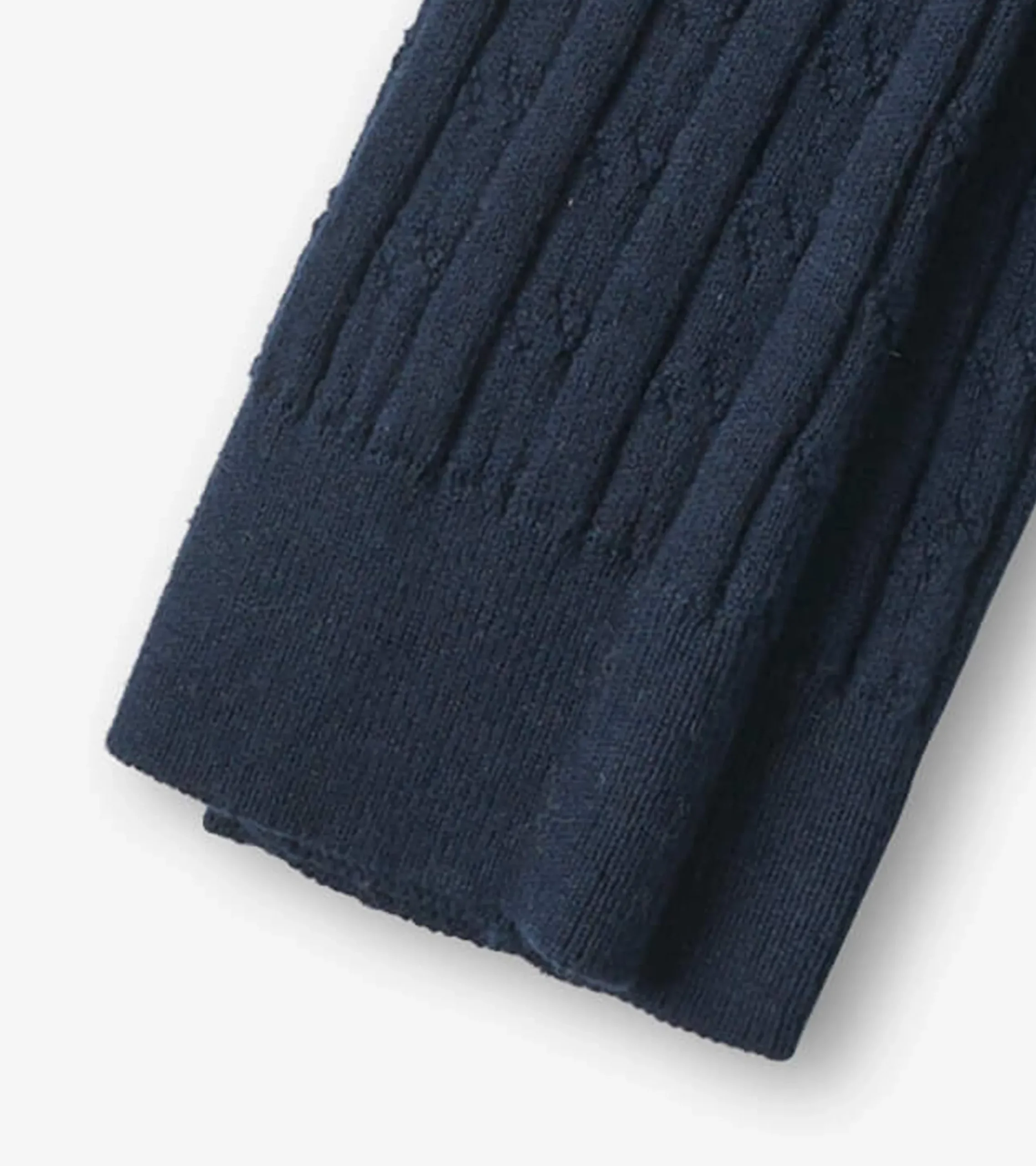 New Hatley Girls Navy Cable Knit Tights