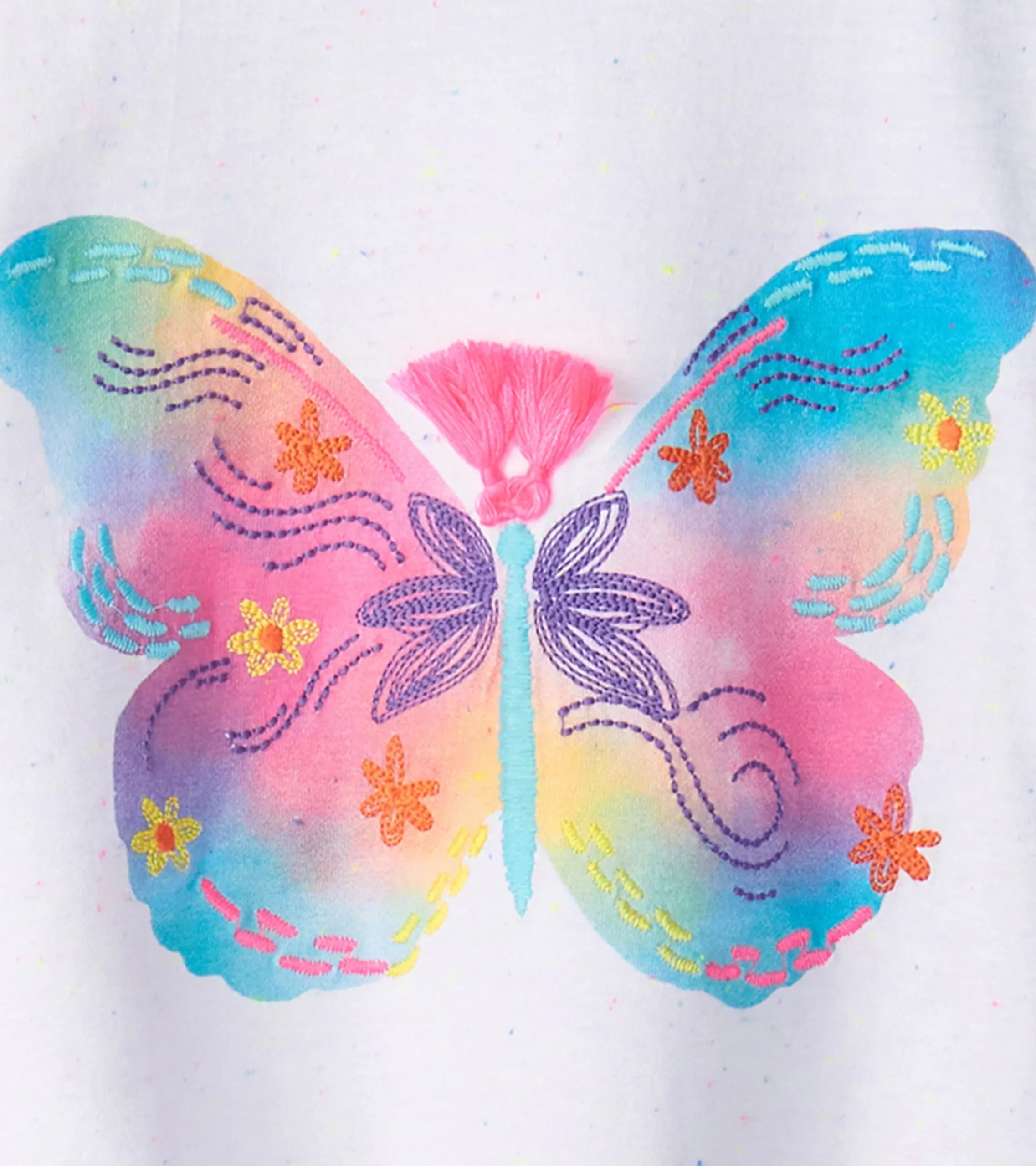 Hot Hatley Girls Painted Butterfly Relaxed T-Shirt