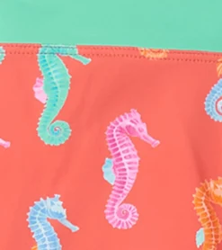 Outlet Hatley Girls Painted Seahorse Two-Piece Crop Top Bikini Set