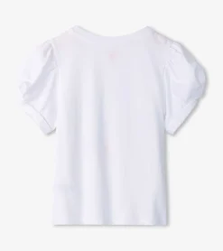 Sale Hatley Girls Peace Flower Twisted Sleeve Tee