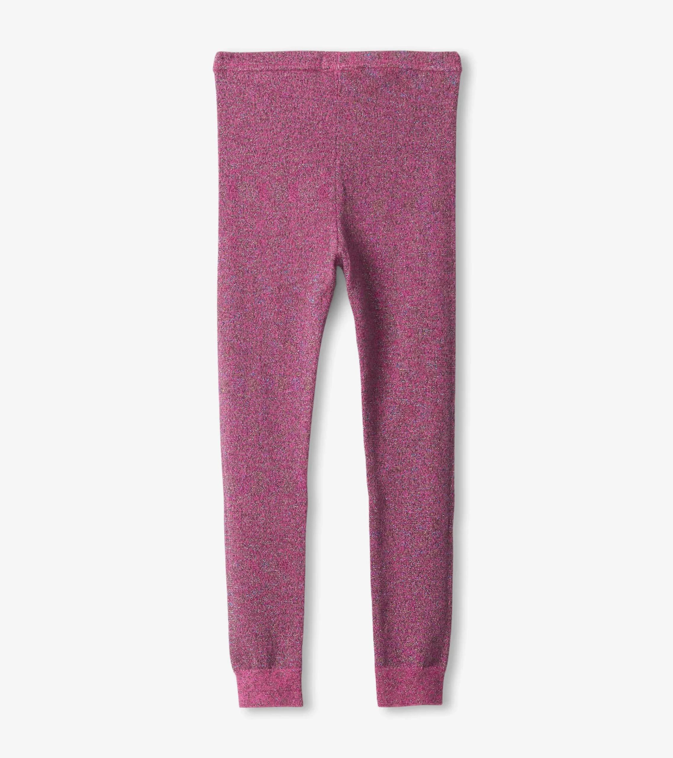 New Hatley Girls Pink Glitter Knit Leggings