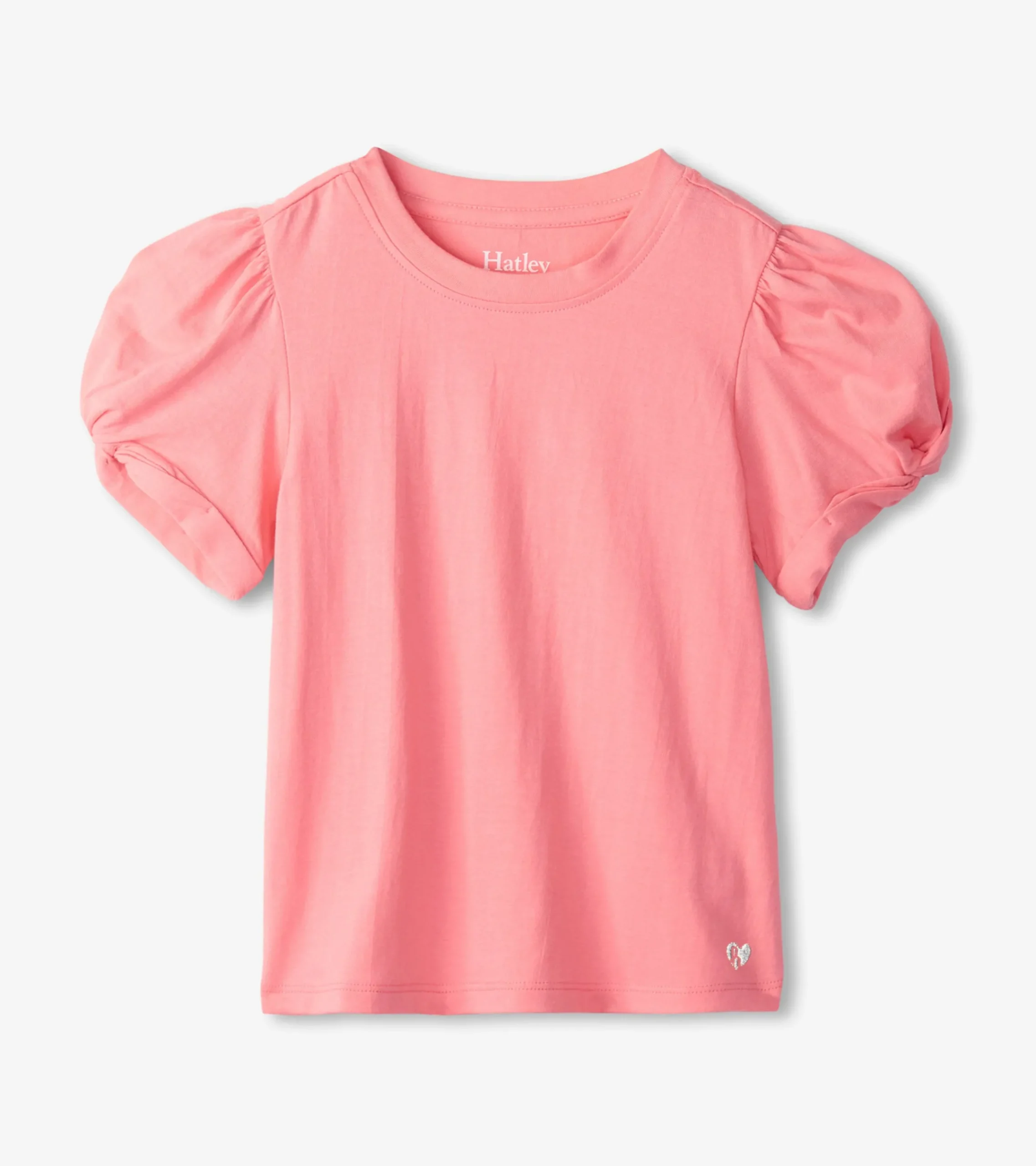 New Hatley Girls Pink Sachet Twisted Sleeve Tee