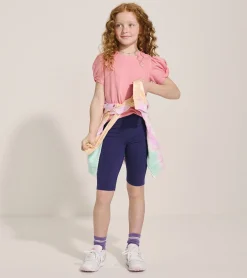 New Hatley Girls Pink Sachet Twisted Sleeve Tee