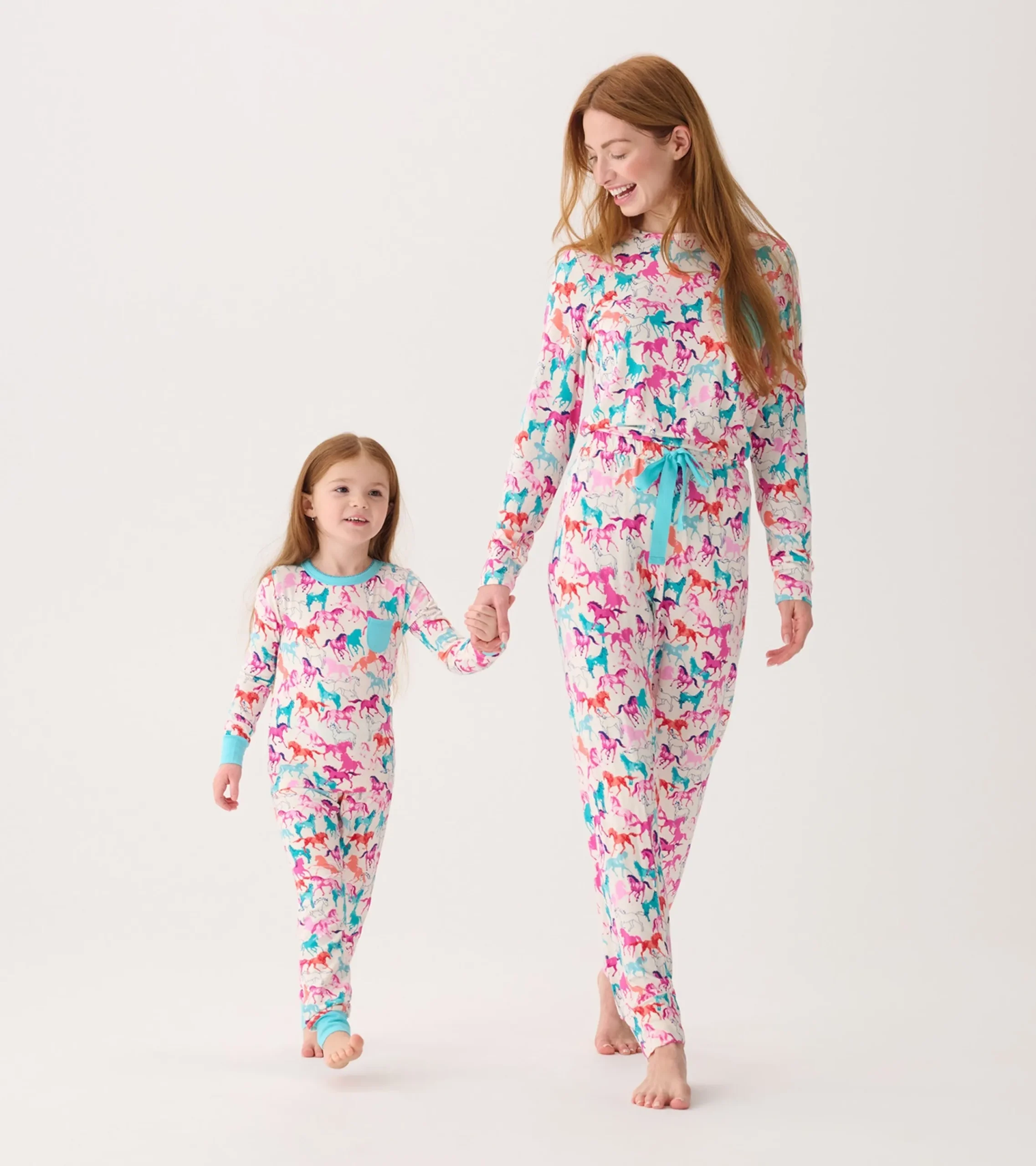 Hot Hatley Girls Pretty Horses Bamboo Pajama Set
