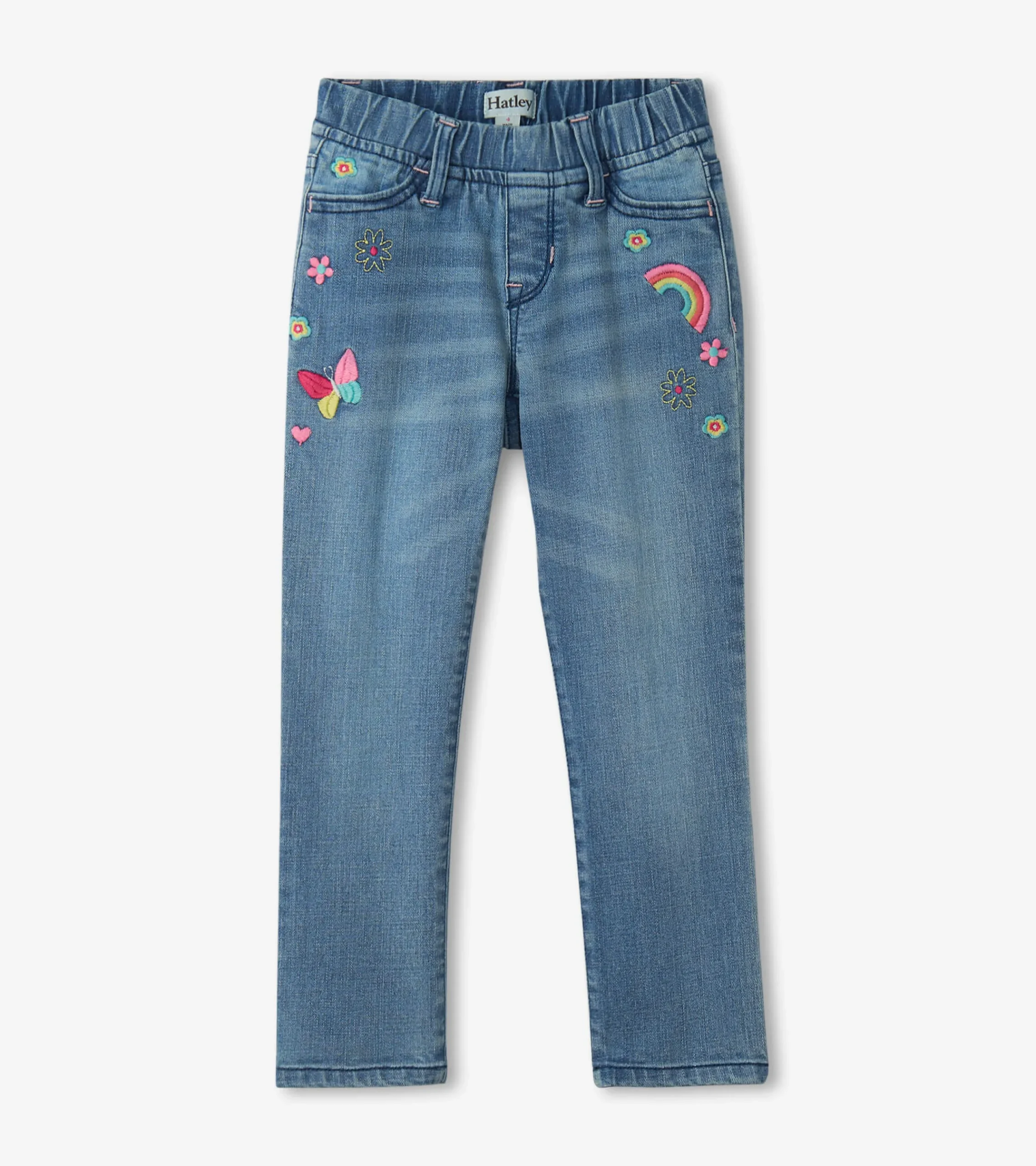 Best Hatley Girls Pretty Patches Stretch Jeans