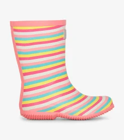 New Hatley Girls Pretty Stripes Packable Rain Boots