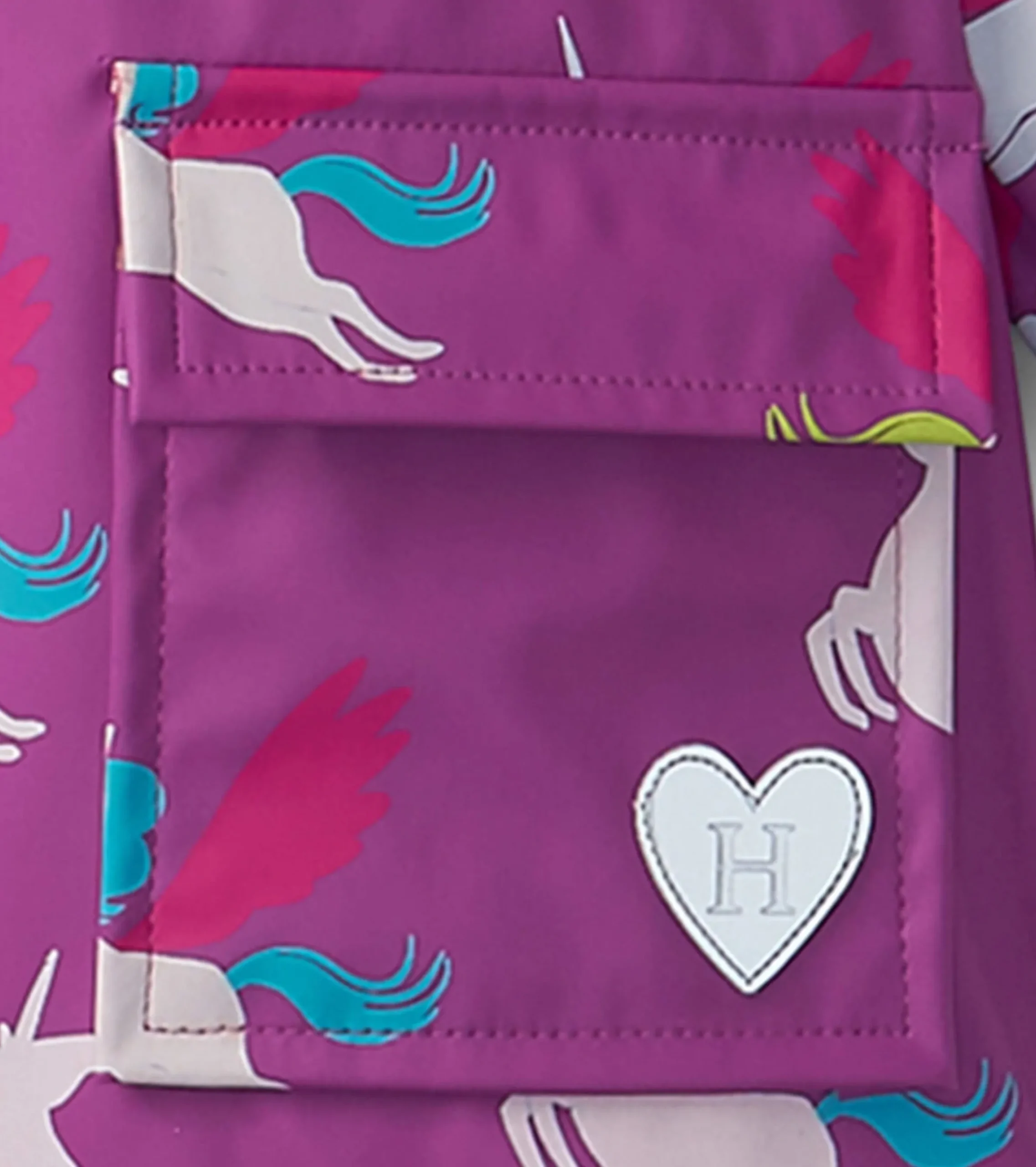 Online Hatley Girls Pretty Unicorn Colour Changing Button-Up Rain Jacket