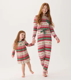 Hot Hatley Girls Puppy Hearts Fair Isle Long Sleeve Nightdress