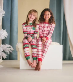 Sale Hatley Girls Puppy Hearts Fair Isle Bamboo Pajama Set