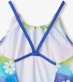 Hot Hatley Girls Rainbow Flower Gathered Swimsuit