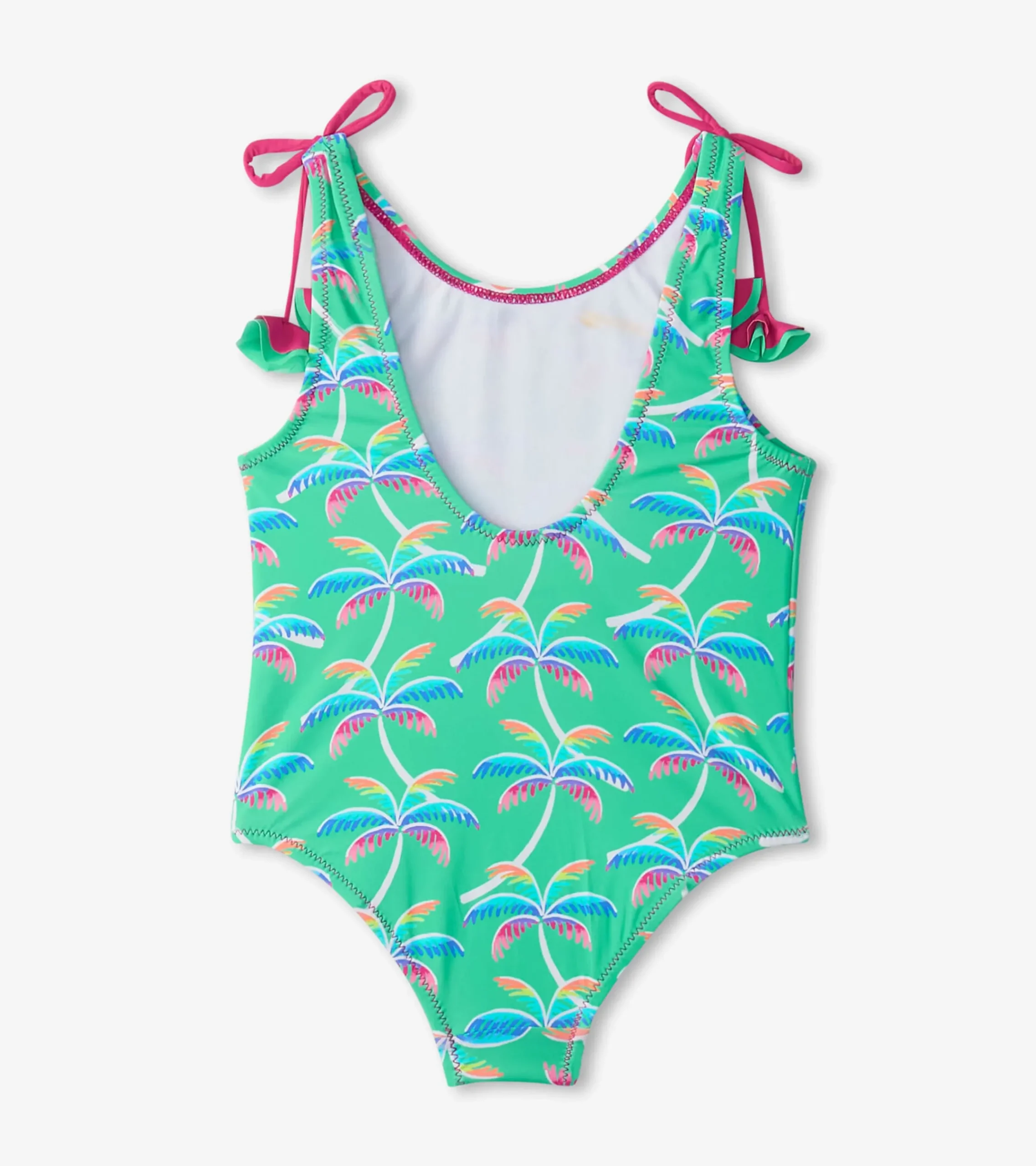 Clearance Hatley Girls Rainbow Palm Shoulder Shoulder Bow Swimsuit