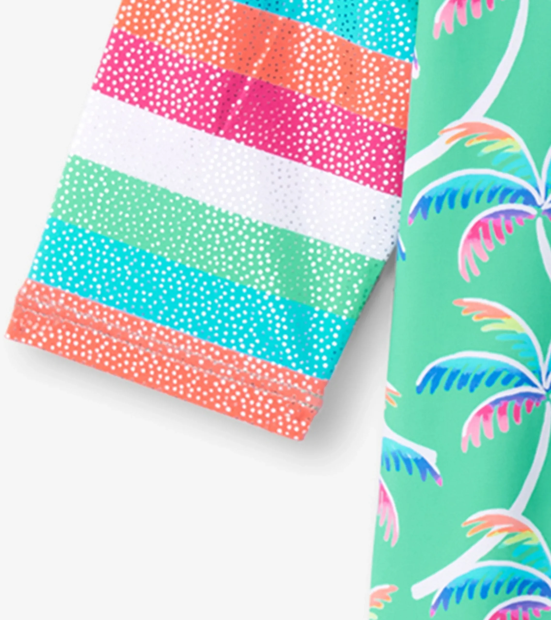 Sale Hatley Girls Rainbow Palm Two-Piece Rashguard Set