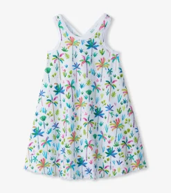 Hot Hatley Girls Rainbow Palms Trapeze Dress