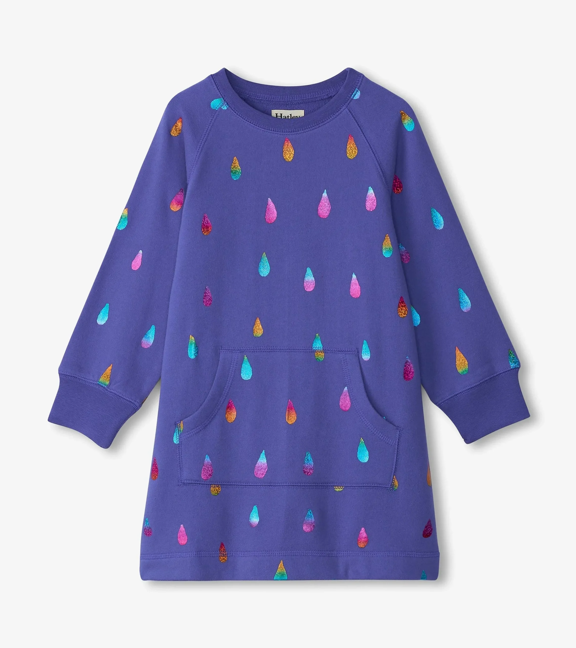 Sale Hatley Girls Rainbow Raindrops Sweater Dress