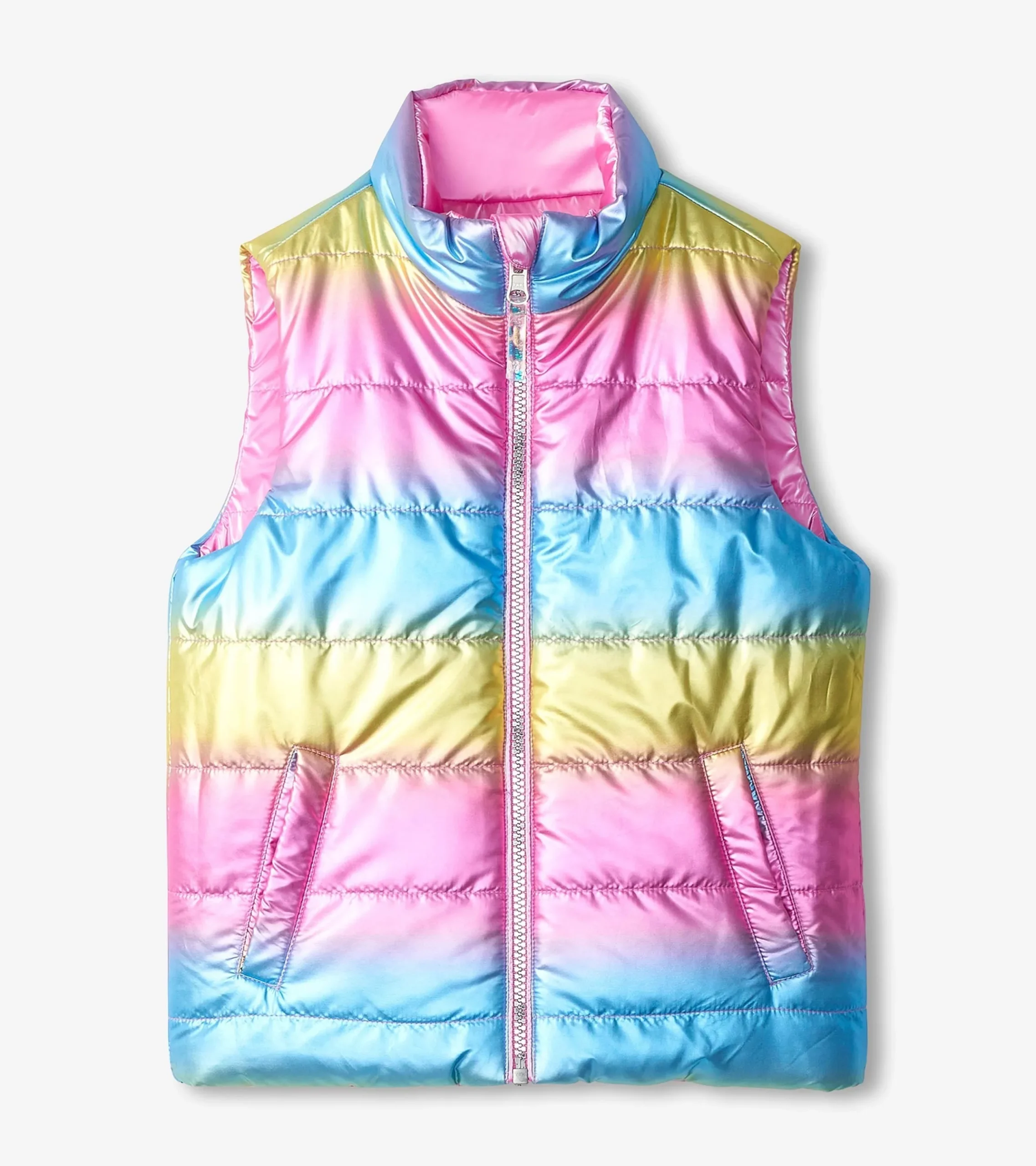 New Hatley Girls Rainbow Shine Reversible Quilted Vest