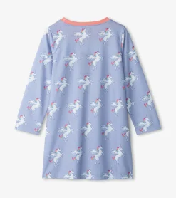Online Hatley Girls Rainbow Unicorn Long Sleeve Nightgown