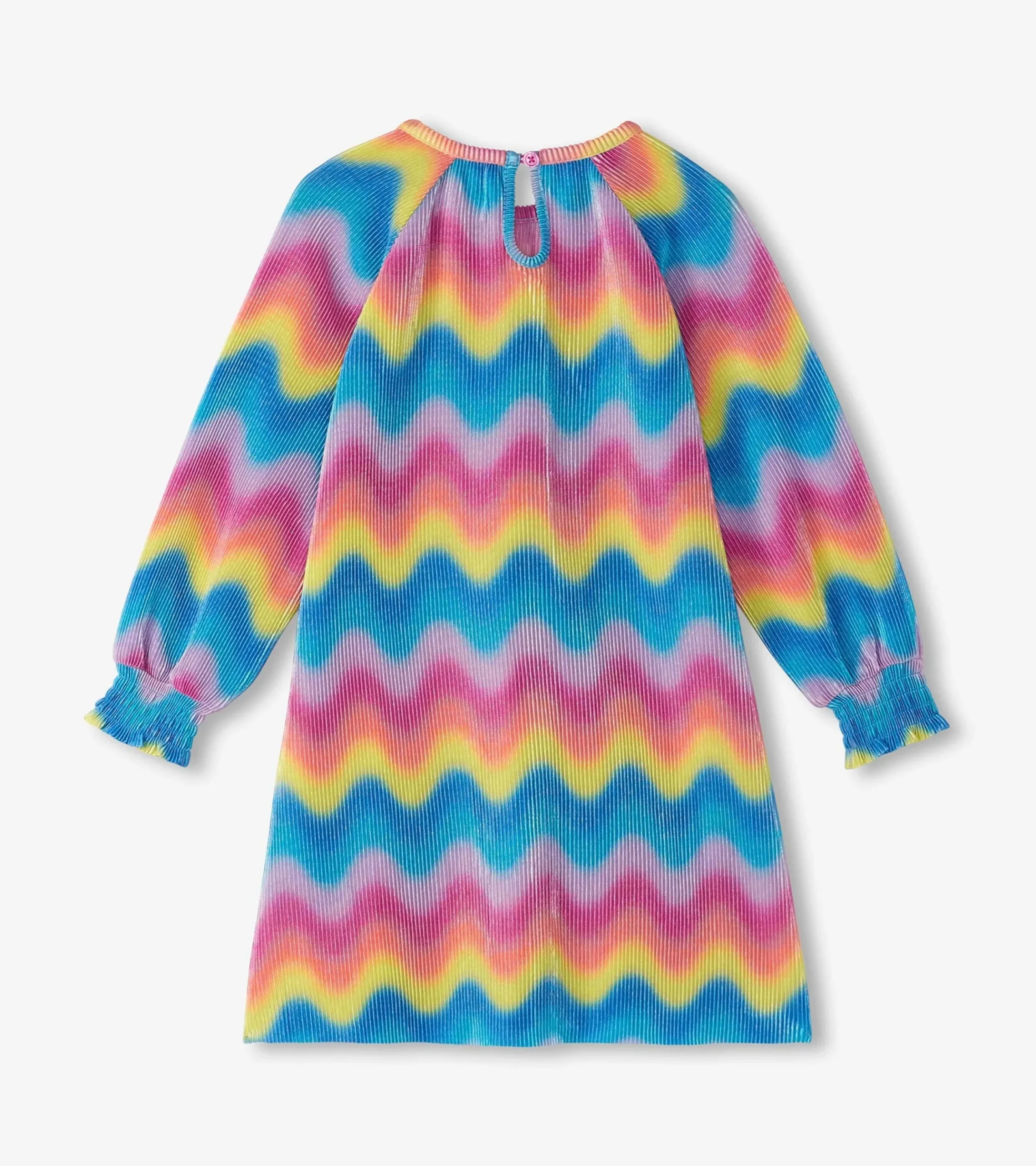 Hot Hatley Girls Rainbow Wave Pleated A-Line Dress