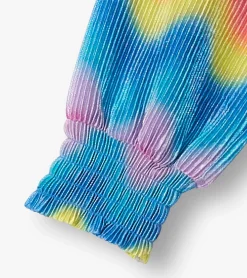 Hot Hatley Girls Rainbow Wave Pleated A-Line Dress