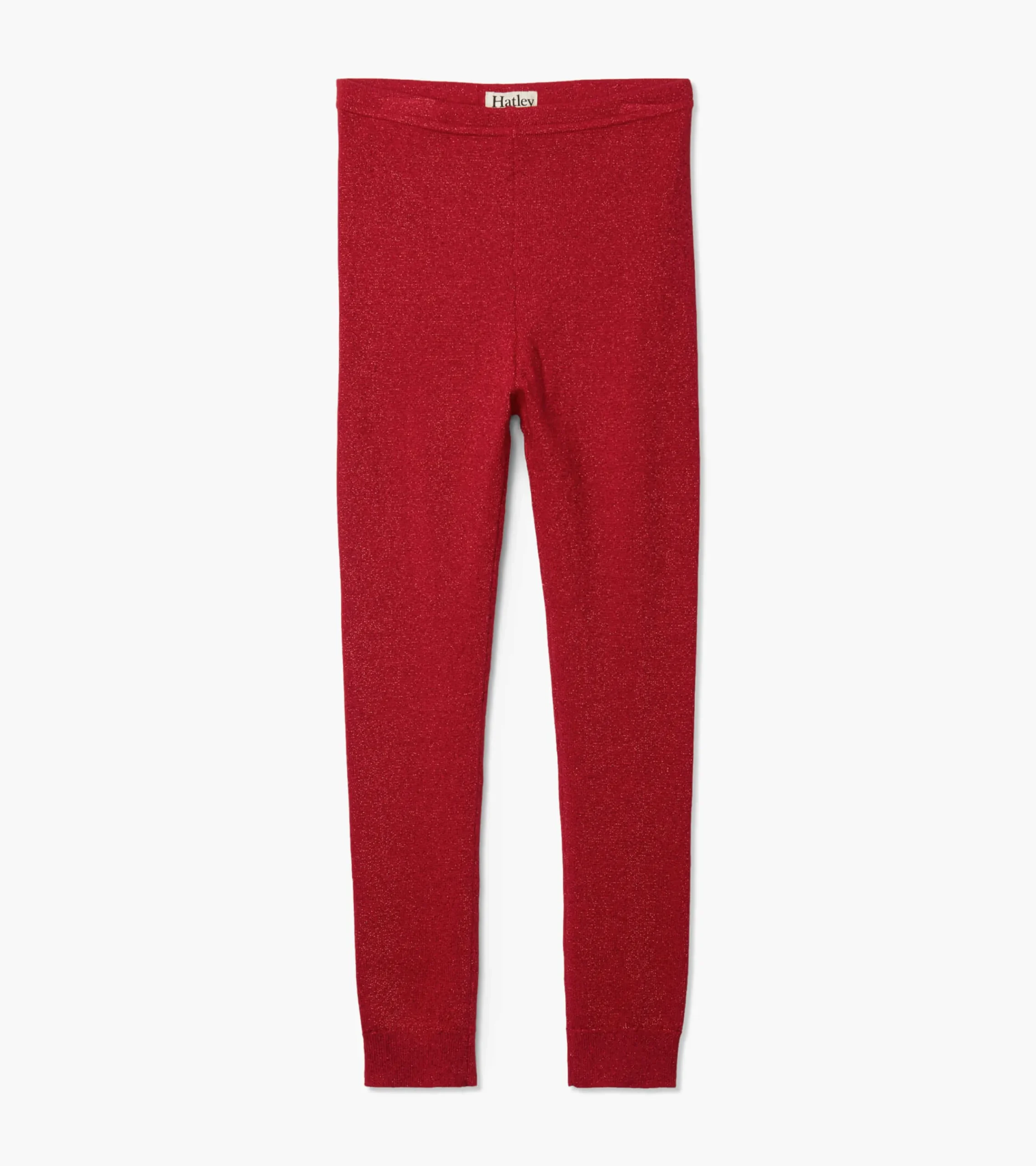 Best Hatley Girls Red Shimmer Knit Leggings