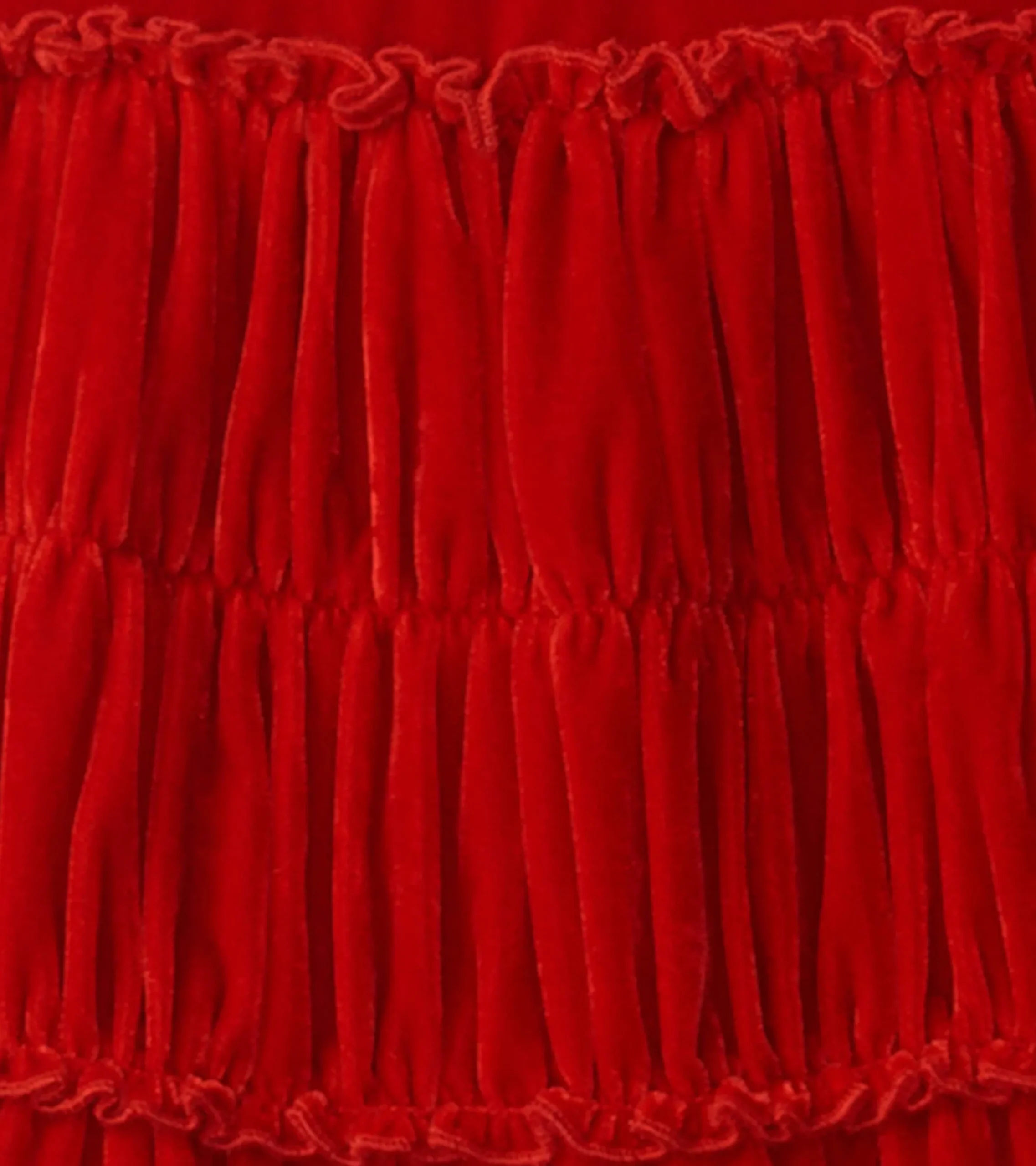 Sale Hatley Girls Red Velvet Smocked Panel Dress