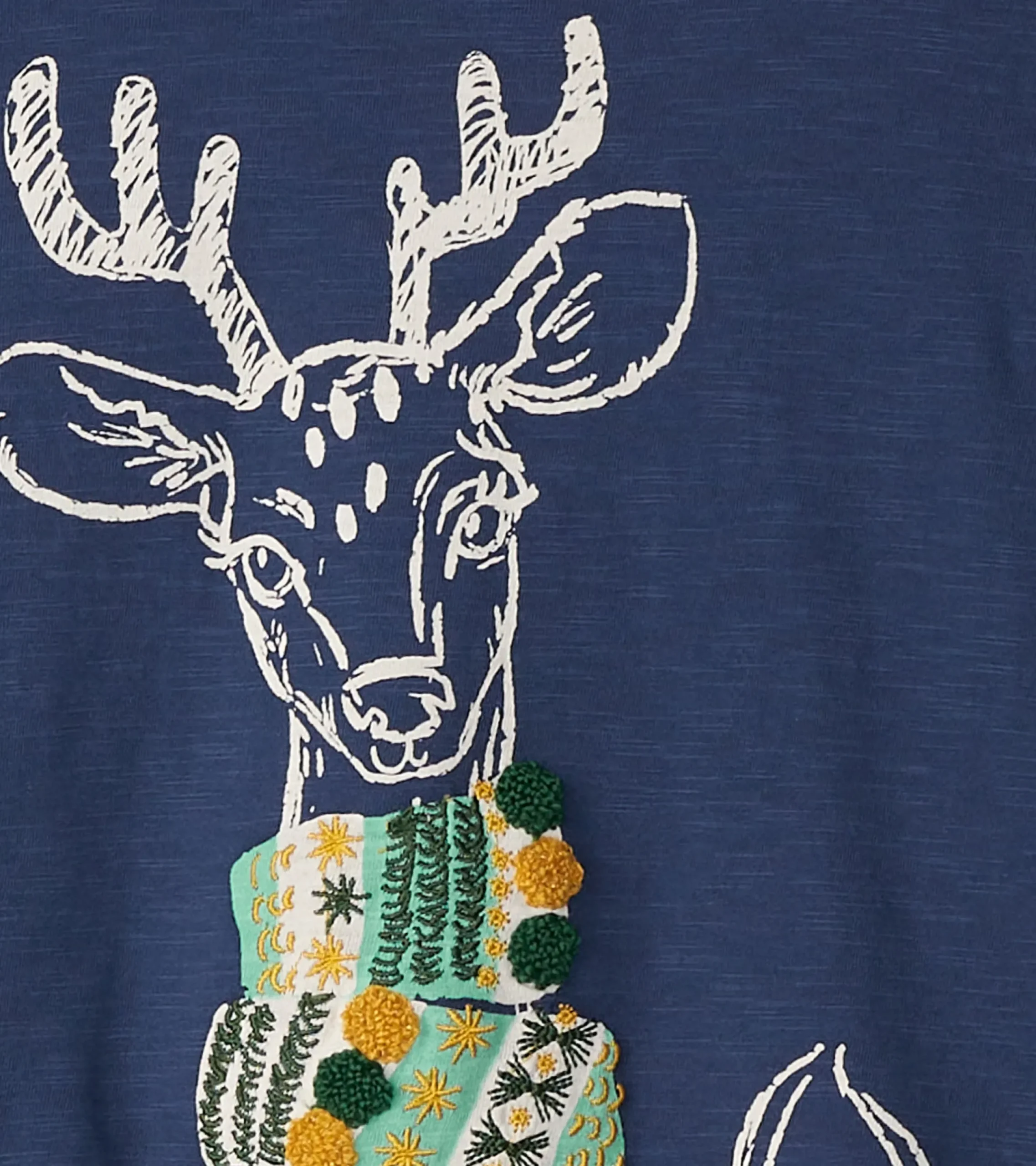 New Hatley Girls Reindeer Scarf T-Shirt