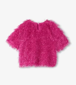 Clearance Hatley Girls Rose Violet Fluffy Knit Sweater