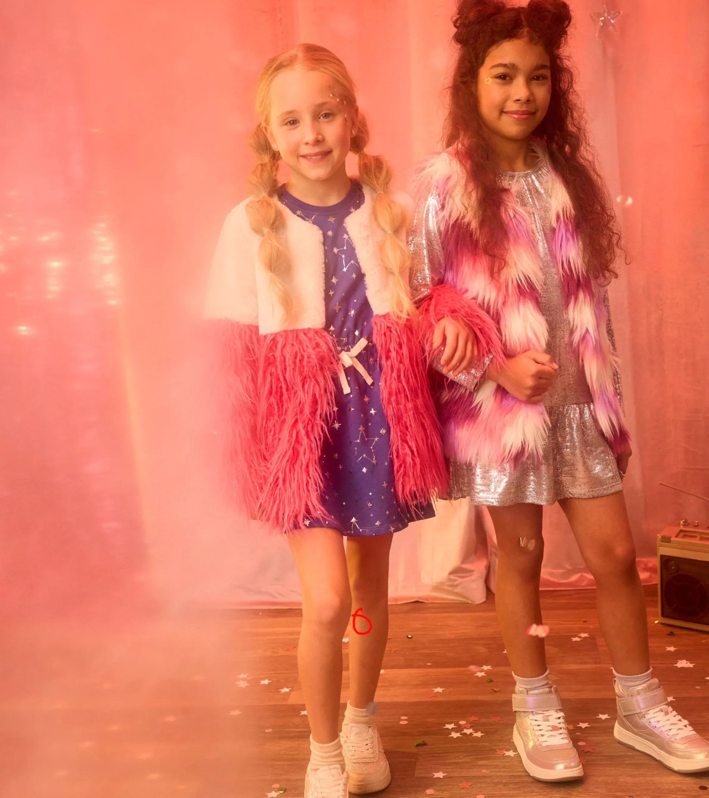 Discount Hatley Girls Sheer Pink Faux Fur Jacket