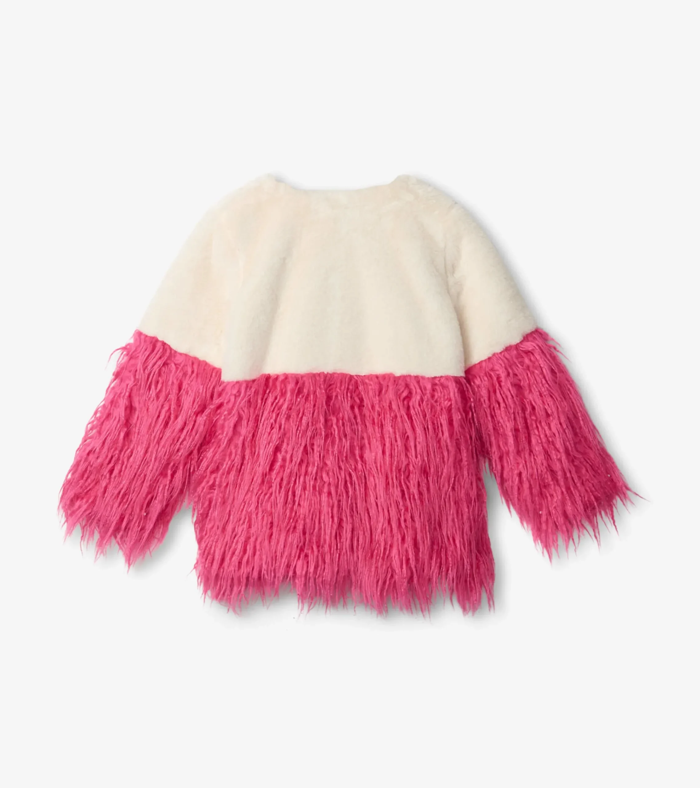 Discount Hatley Girls Sheer Pink Faux Fur Jacket