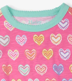 Discount Hatley Girls Shibori Hearts Short Pajama Set
