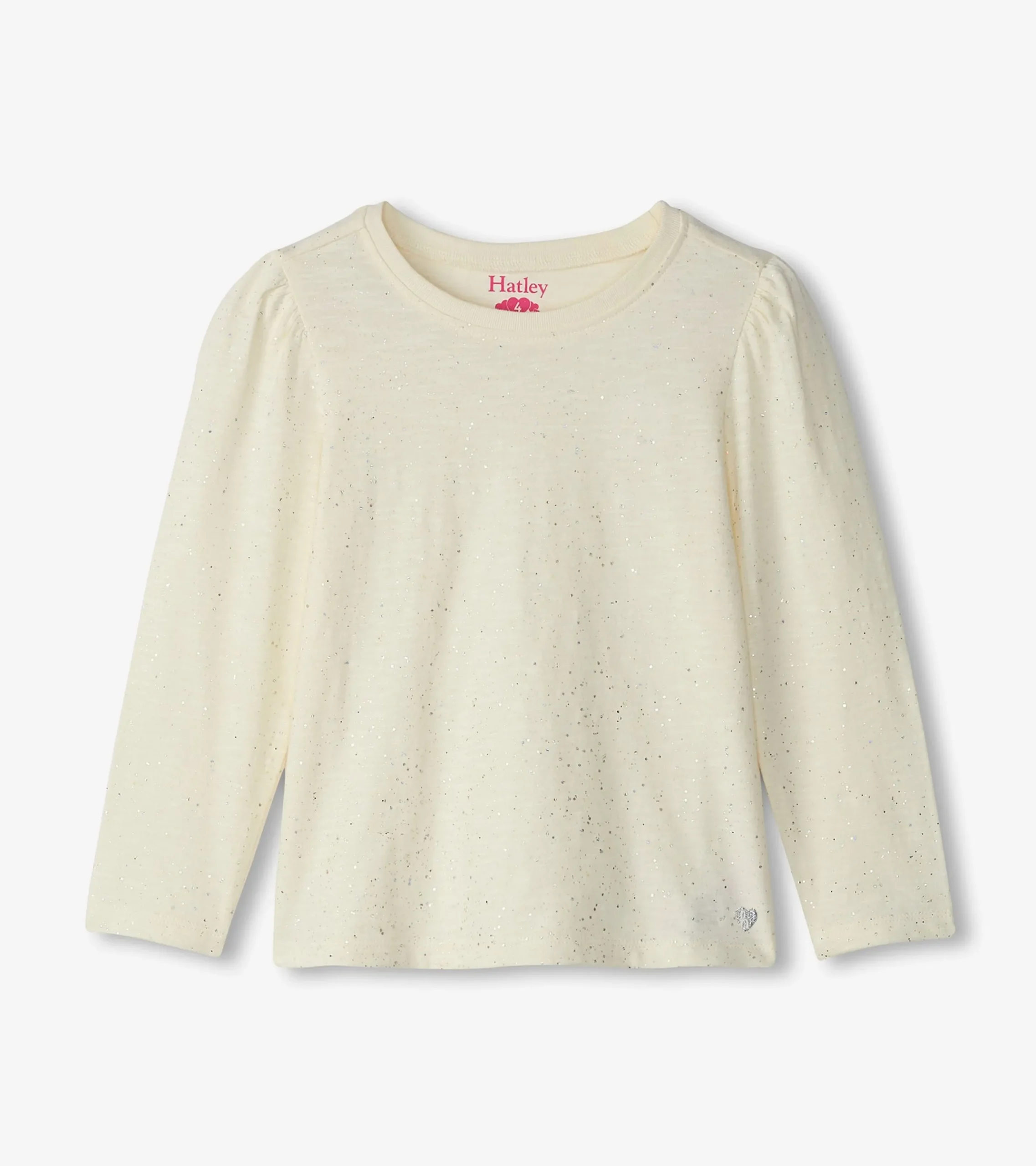 Clearance Hatley Girls Silver Hot Melt Long Sleeve Graphic Tee